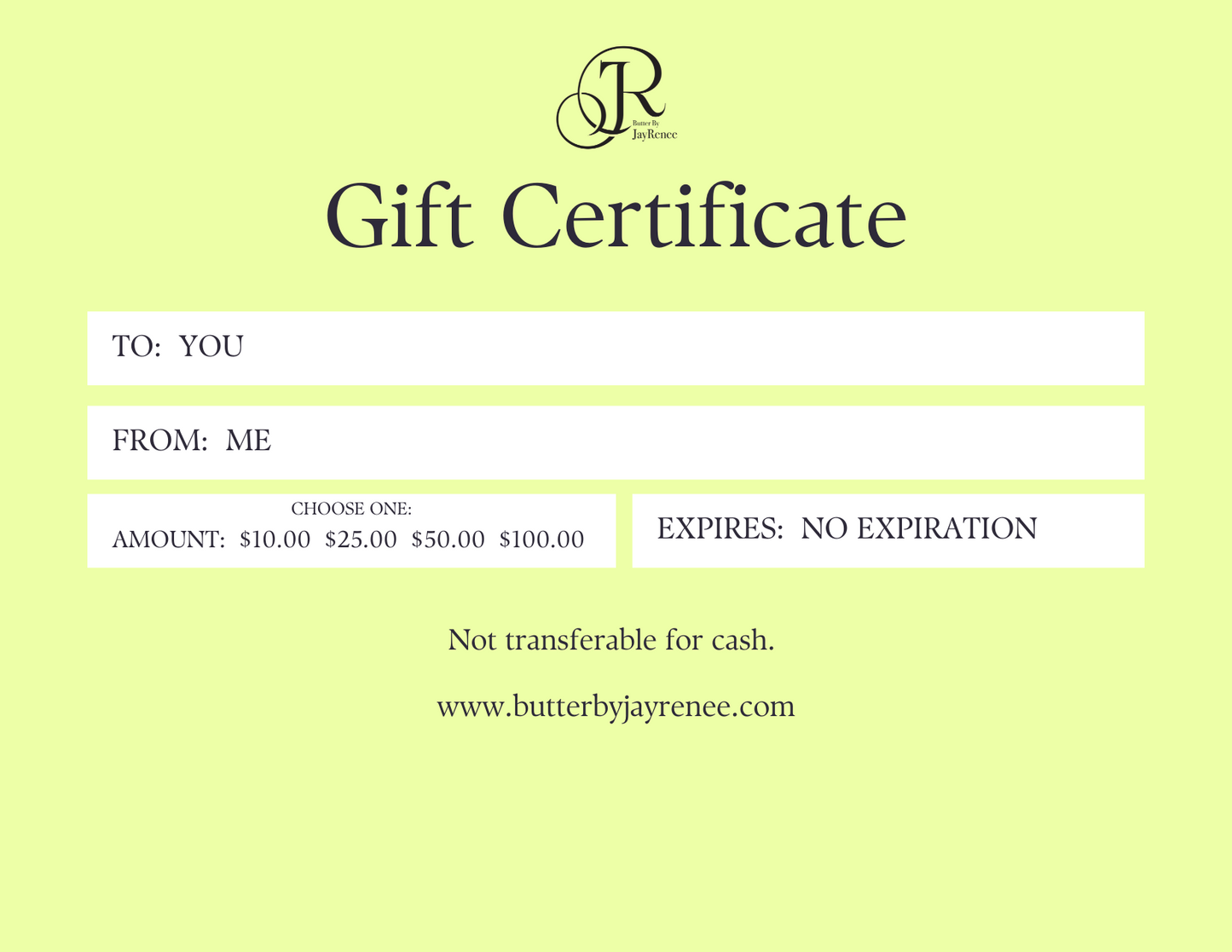 Digital Gift Card